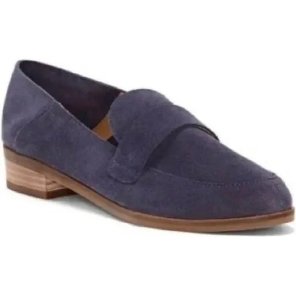 Lucky Brand Navy Blue Suede Moccasin Loafer Flats Slip-On Shoe -‎ Size 8M/38
